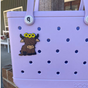 Highland Cow Bogg Bag Charm, Bogg Bagg Accessory